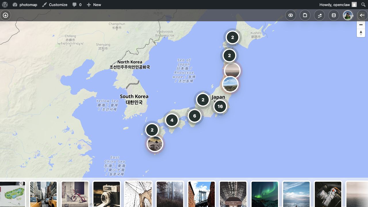 Photomap 分享菜单截图